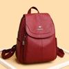 2024 Women's Casual Soft Leather Backpack - Large Capacity All-Match Schoolbag & Travel Bag