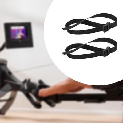 2x Rowing Machine Feet Straps Fitness Foot Sports Practical Fix Bands Oxford Cloth Adjustable