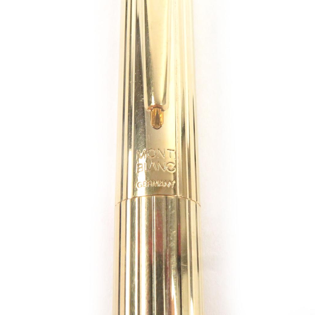 Great MONTBLANC fountain pen Noblesse Striped Pattern gold 14K mens Used