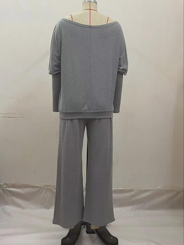 2024 Spring Collection: European & American Women's Casual One Shoulder Knitted Suit