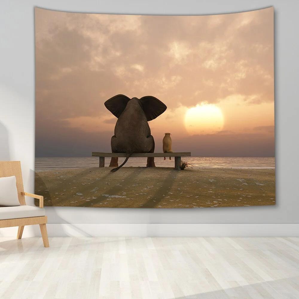 Tapestry Lion Animal  Wall Hanging Beach Towel  Decor Dormitory Bedroom Living Room Home