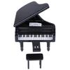 1:12 Dollhouse Miniature Black Wooden Grand Piano With Stool Model Play Toys