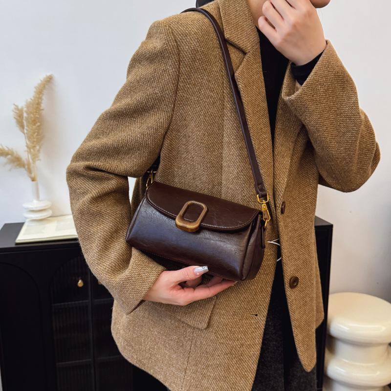 Niszowa Moda Zimowa 2025 Torba Damska Mała Kwadratowa Prosta Trend Wszechstronna Nowa Na Ramię Casualowa Torba Damska