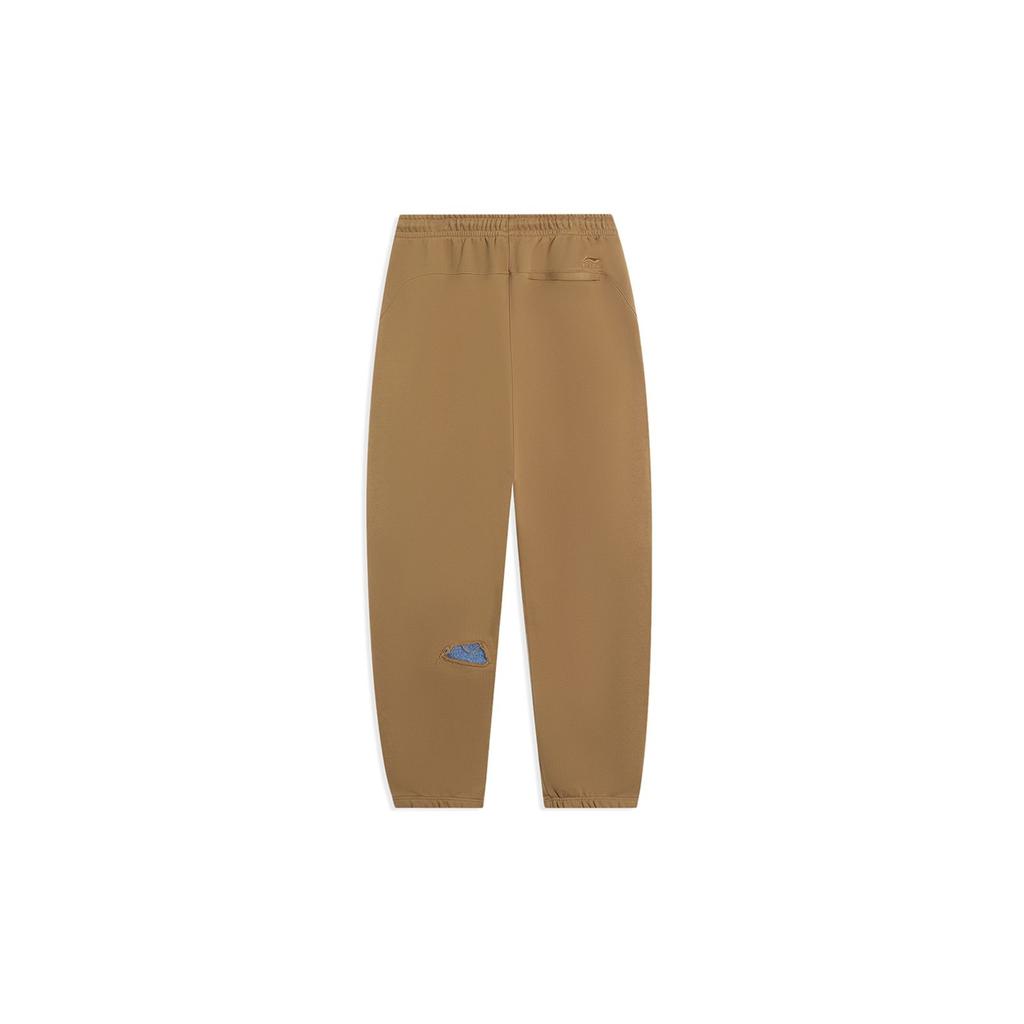 Li-Ning Born Skater Loose Cuff Knit Sports Pants Men Bottoms Fox-Brown AKLS867-3