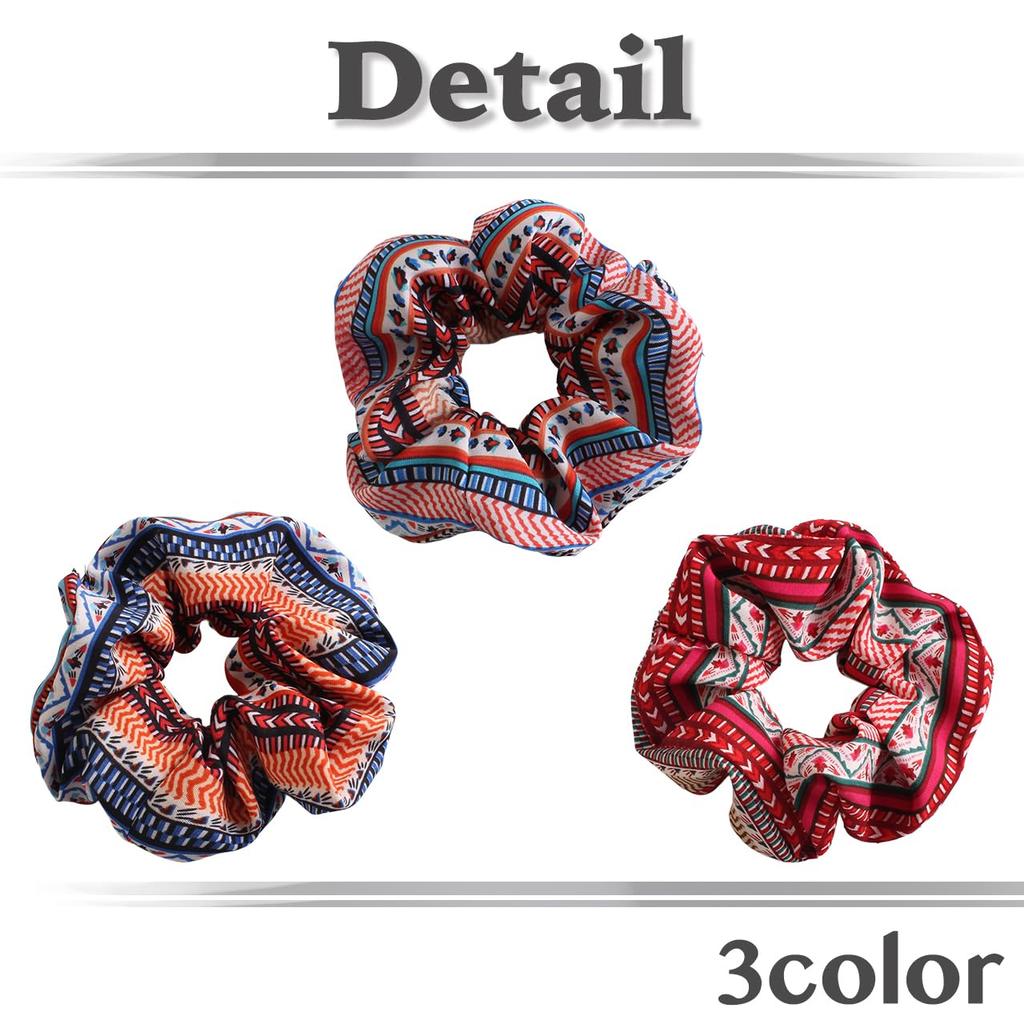 White Fang Scrunchie Hair Hair Hair Hair AZ554 Accessory, Tie, Ornament, Arrangement, Cute, Stylish, Women's, (Blue)