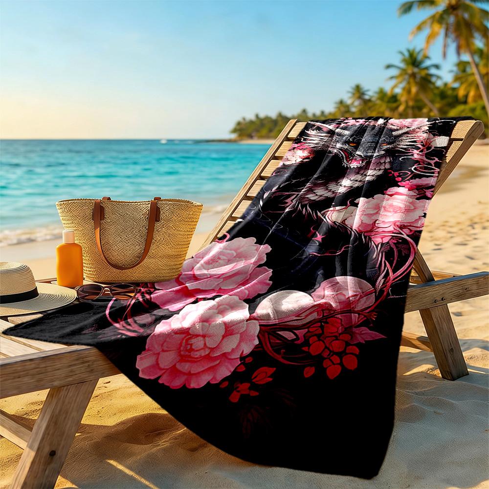 Dragon Beach Towel Super Soft Microfiber Quickdry Fabric Comfortable Lightweight