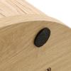 Round MDF Dining Table, 100 Cm, 4-6 People, Light Wood Look 4-Piece Top, Cylindrical Pedestal
