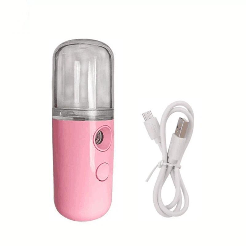 1 Set Nano Mist Facial Sprayer USB Rechargeable Portable Nebulizer for Face Moisturizing Makeup Fixing Use
