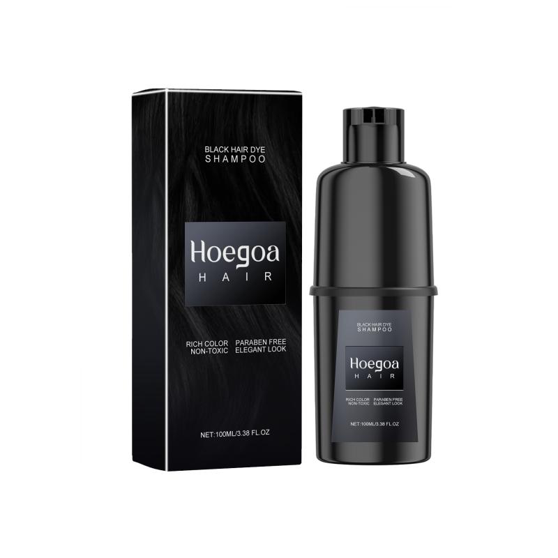 Färbeshampoo DIY Haarfarbe Natürliches Schwarz Farbe Reparatur Graues Weißes Haar Nicht Reizend Haarfärbe-Shampoo Für Männer Frauen