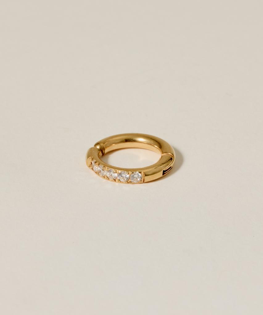 Novice Tokyo Cz Open Hoop Ear Cuff [Stainless] / Gold