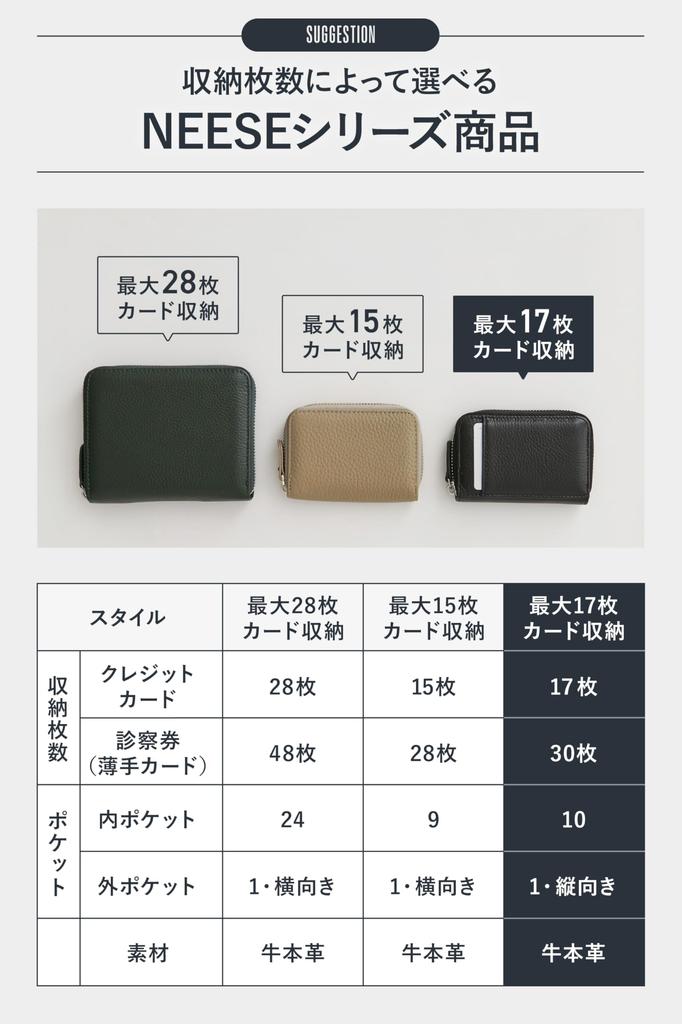 NEESE Credit Card Case with Accordion Slots and Large Capacity Coin Purse for Men and Women (Holds 17 Cards, Black)