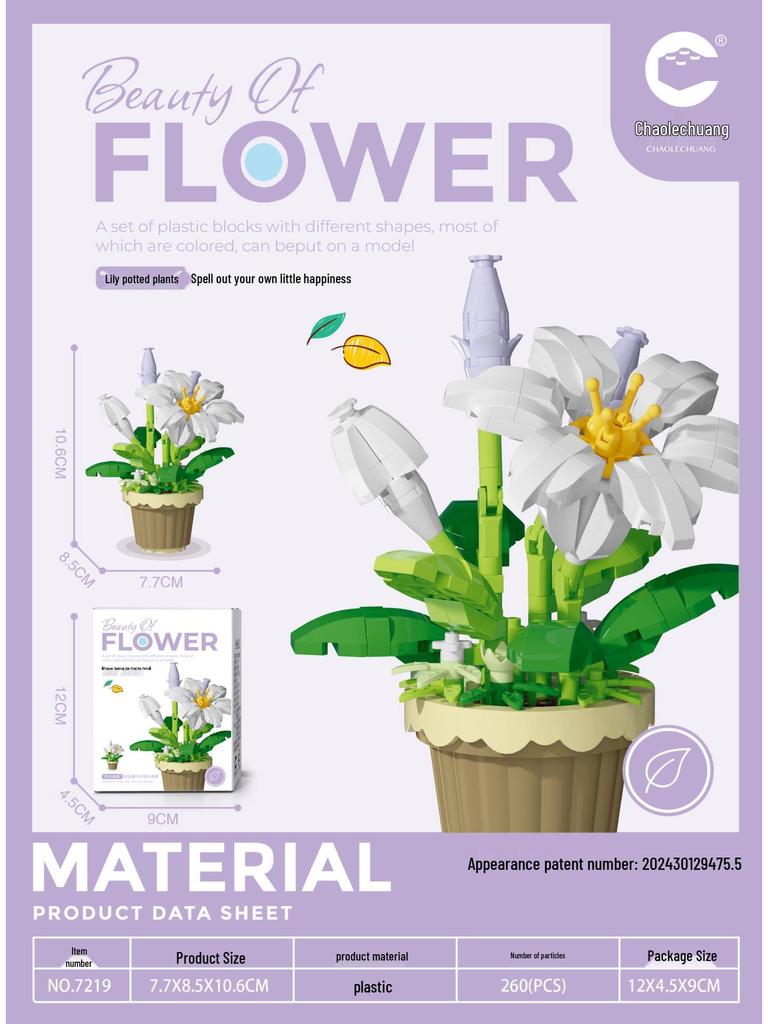 Konservierte Blume Sukkulente Bausteine - Valentinstag Spielzeug für Kinder (Kompatibel mit Lego)