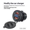 Durable-USB Outlet For Car With Voltmeter Touch Switch Dual QC3.0& PD 3 Ports USB C Socket For Car Boat Marine Truck RV