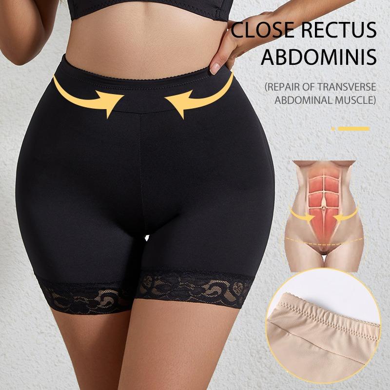 Belly pants women's padded buttocks peach buttocks body sculpting pants large size breathable high waist fake butt hip pants