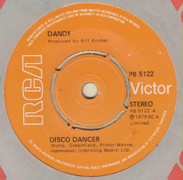7inch Record DANDY - Disco Dancer PB5122 RCA VICTOR 1978 UK Soul/Funk Used