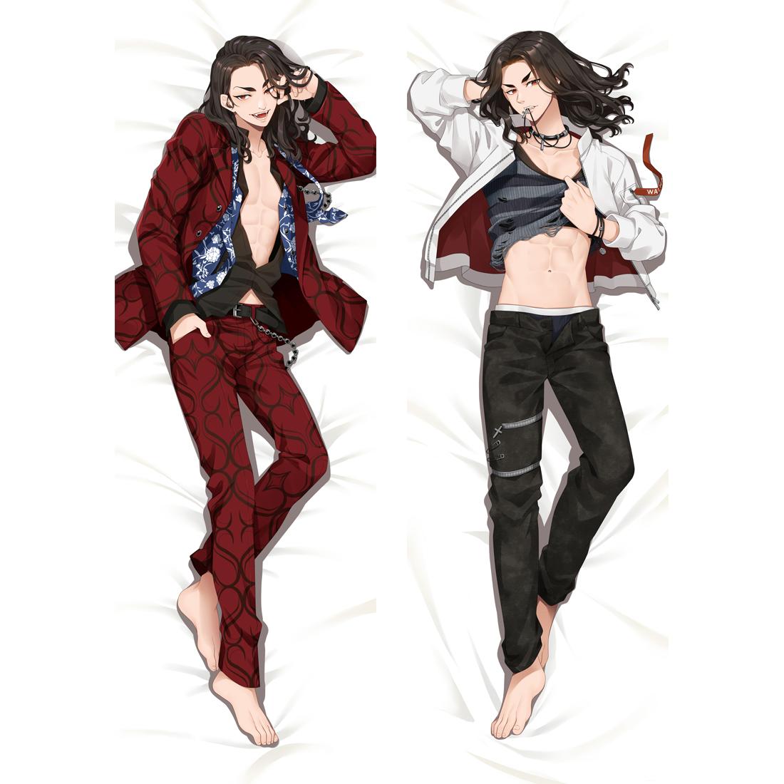 

Аніме Tokyo Revengers Cosplay Pillow Case Dakimakura Manjiro Sano Keisuke Baji Hugging Body Throw Cushion Pillow Cover Case 40x120cm