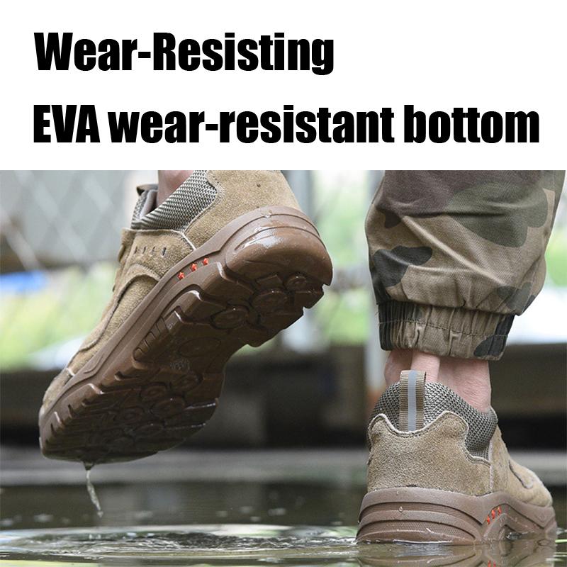 Anti-Verbrühungs-Arbeitsschutzschuhe, männliche Anti-Smashing- und Anti-Piercing-Kunststoff-Baotou-Verschleißschutz-Sicherheitsschuhe, ganzjährig atmungsaktive Arbeit