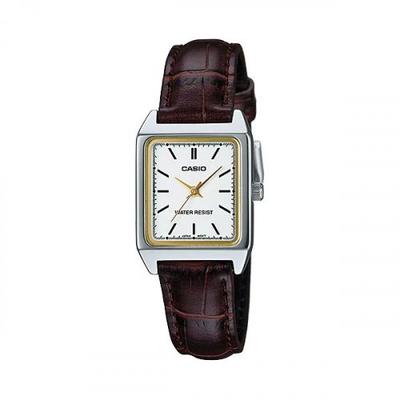 Montre analogique classique CASIO en cuir LTP-V007L-7E2DF