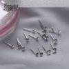 Xigu S925 Silver Bowl Needle Ear Studs DIY Jewelry Accessories