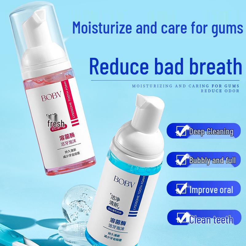 BOBV Lysozyme Teeth Cleaning Foam – Fresh Breath, Long-Lasting Deep Clean, Removes Odor, Cares for Gums, Toothpaste.