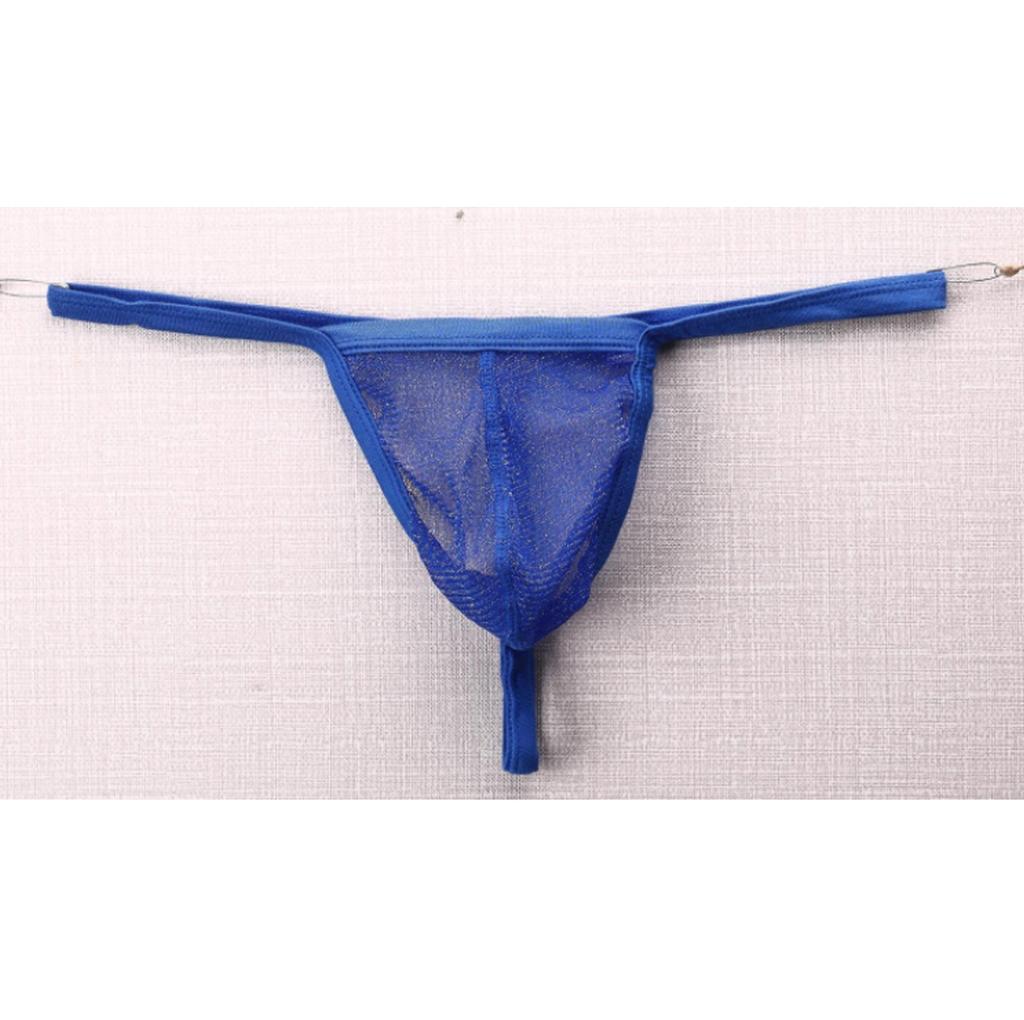 Pánské G-String síť Příze Průhledné spodky Tanga Spodní prádlo Kalhotky Velká velikost T-back