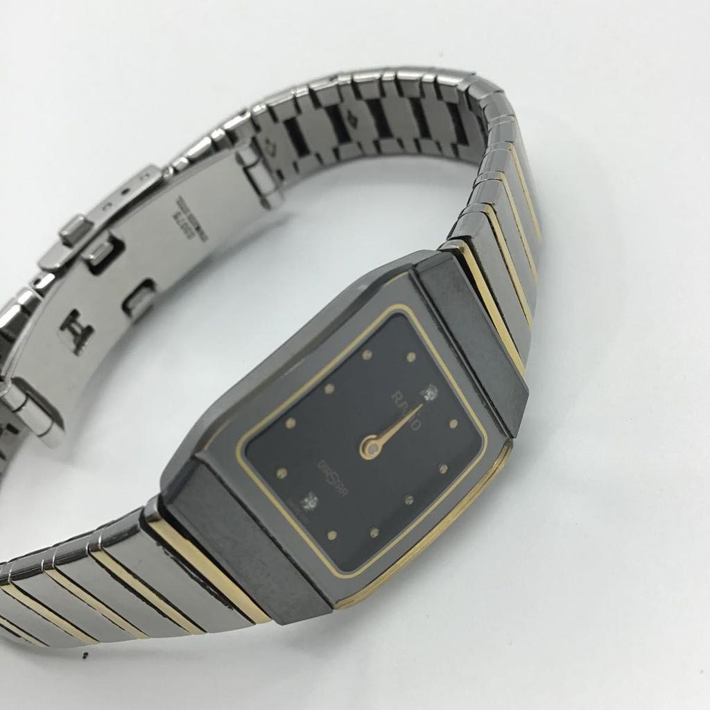 Used [Good Condition] RADO Watch Silver Gold Black Dial Men's