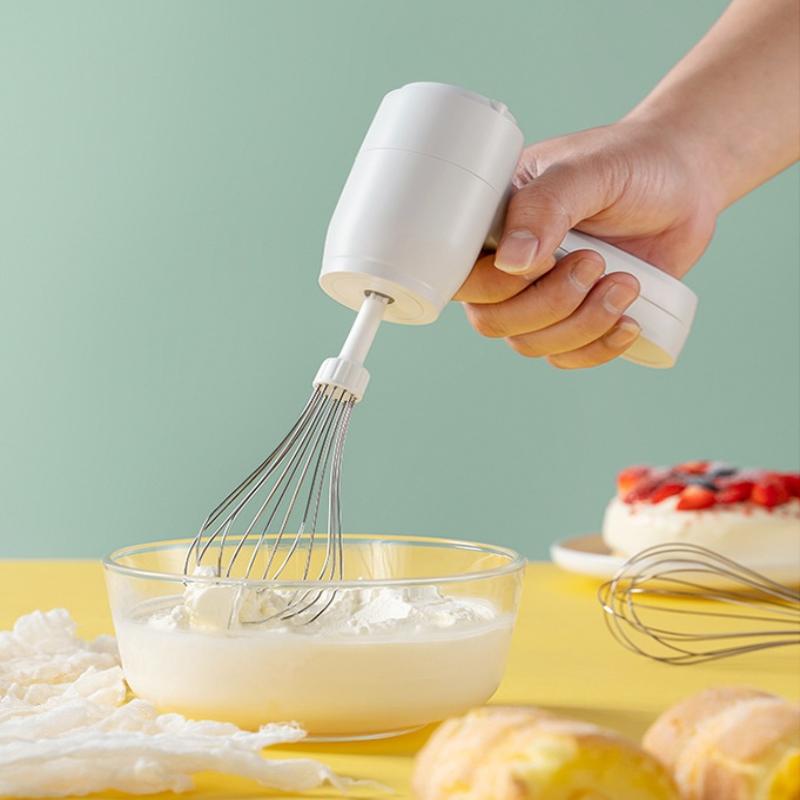 Noise-Free Electric Whisk Cordless Rechargeable Electric Hand Mixer For Baking Cooking Panel Speed For Whisking For Kitchen
