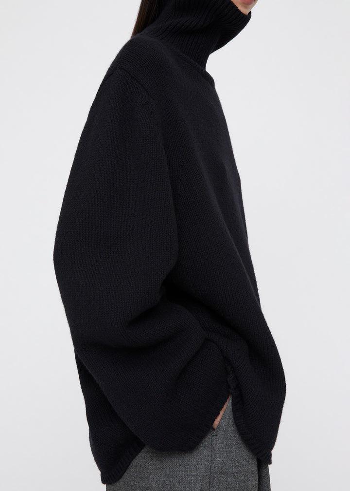 Women's European-Style High Neck Loose Wool Sweater for Autumn/Winter