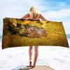 Meerschweinchen Super Weiches Strand-Schnelltrocknendes Badetuch Großes Saugfähiges Handtuch-Decke Geeignet für Outdoor-Reisen Camping Schwimmen