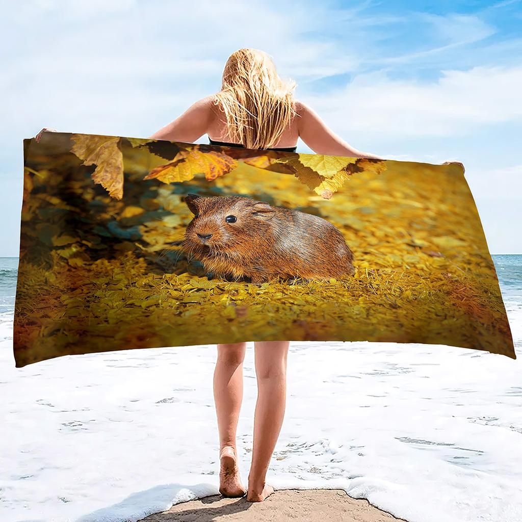 Meerschweinchen Super Weiches Strand-Schnelltrocknendes Badetuch Großes Saugfähiges Handtuch-Decke Geeignet für Outdoor-Reisen Camping Schwimmen