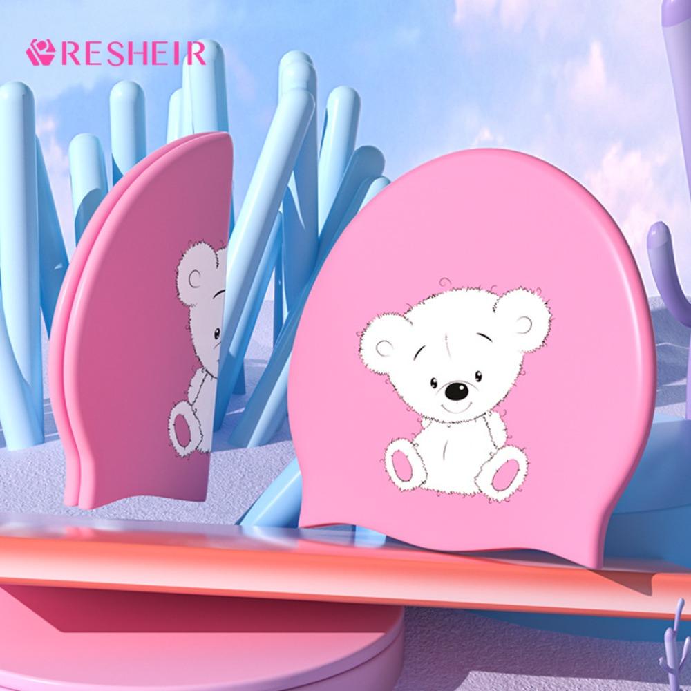 

Flexible Silicone Swim Pool Hat Cover Free Size Diving Hat Fashion Bathing Caps Kids