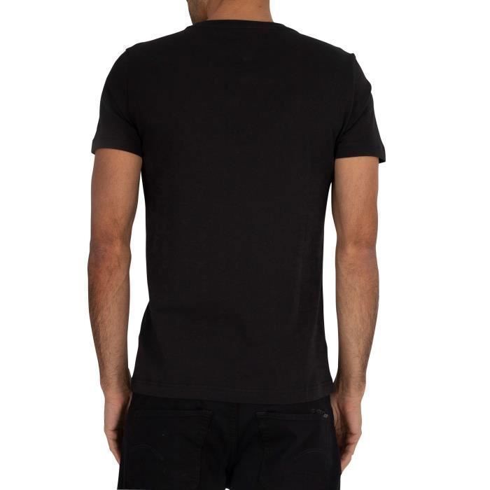 T-shirt - Tommy Hilfiger - Core Logo - Noir - 100% biologique - Manches courtes