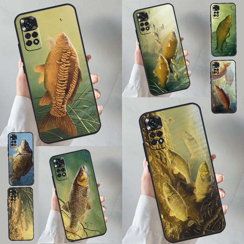 Chub Carp Fish Case For Xiaomi Redmi Note 13 11 10 9 8 12 Pro Plus 12S 11S 10S 9S 10A 9C 10C 12C 13C Funda