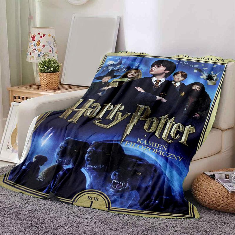 

Harry Potter and the Sorcerer s Stone DVD Cover Art Print PosterPrint Blanket, Soft Blanket For Sofa Office Bed And Travelling Daughter Birt 130cm×150cm（50in×60in）