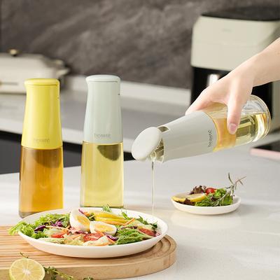 Automatic Opening and Closing Oil Pot Glass Oil Bottle Kitchen Food Grade Condiment Bottle Without Oil Hanging Gravity Oil Pot