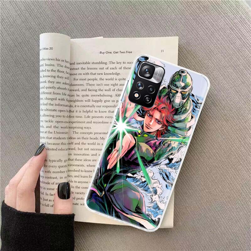 JoJo Kira Yoshikage Killer Queen Phone Case For Redmi Note 13 12 Pro Plus 14 15 Pro 5G 11 11T 11E 11S 10 Pro 10S 9 9S Cover Cell