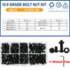 ISO7380 Allen Hexagon Hex Socket Button Round Head Screw Nut Kit M2 M3 M4 M5 M6 Black Grade 10.9 Carbon Steel Bolt Nut Set