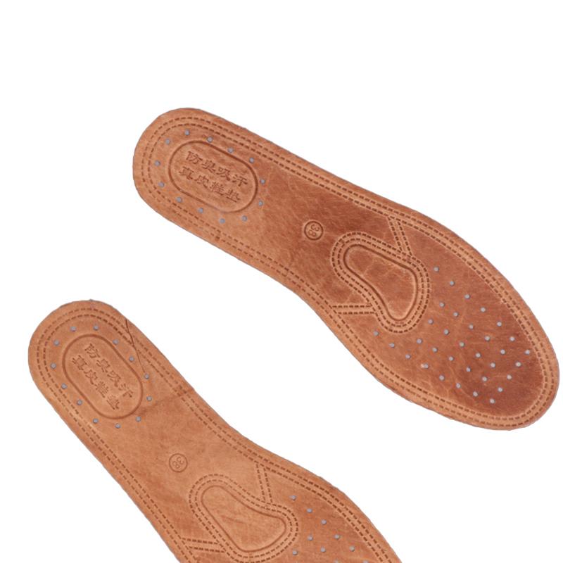 1 Pair Cowhide Insoles For Shoes Men Comfortable Deodorant Casual Leather Insole Feet Quality Genuine Leather Flats Shoe Sole