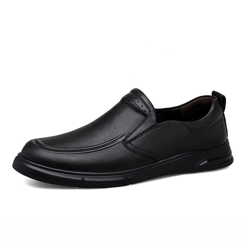 Men s Leather Slip-On Loafers - Formal & Casual Large Size Driving Shoes Size 43