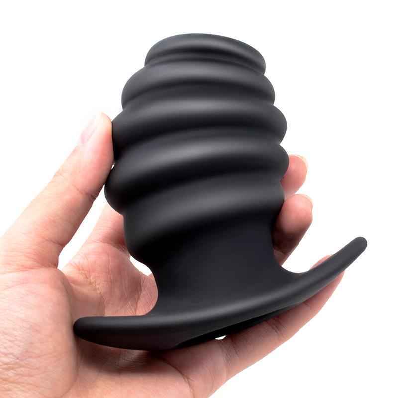 Hollow Anal Plug Spiral Butt Plug Enema Anal Tunnel Sex Toys Silicone Buttplug Gay Speculum Vaginal Dilator Anus