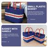 Wear Resistant PVC Woven Picnic Basket For Camping Outdoor Gatherings And Beach Parties With Large Capacity