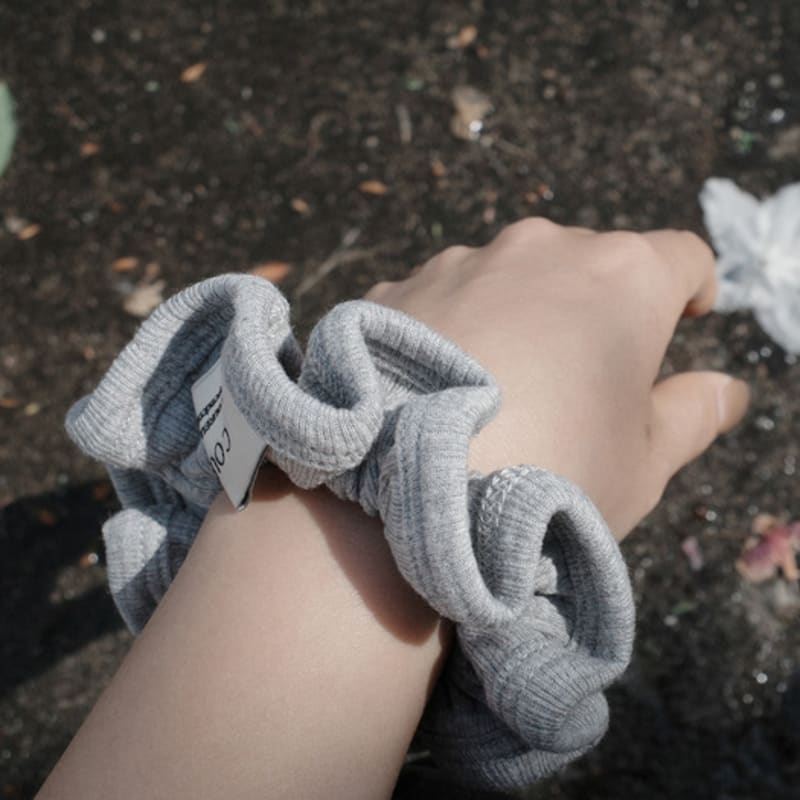 

Курбуи ребристая резинка-скранчи (5colors) rose taupe