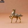 16Stylws Brass War Horse Small Ornament Home Desktop Decoration Retro Pure Copper Horse Crafts CopperFigurine Enthusiast Collect