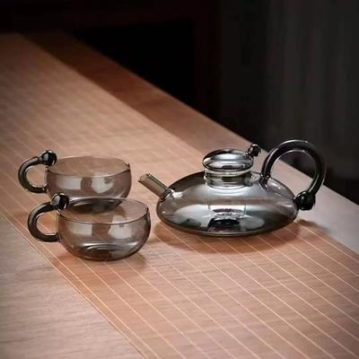 Furnace Brewed Teapot Borosilicate Glass Light Luxury Household Kung Fu Tea Set Thickened Flower Tea Kettle Creative Rat Tail