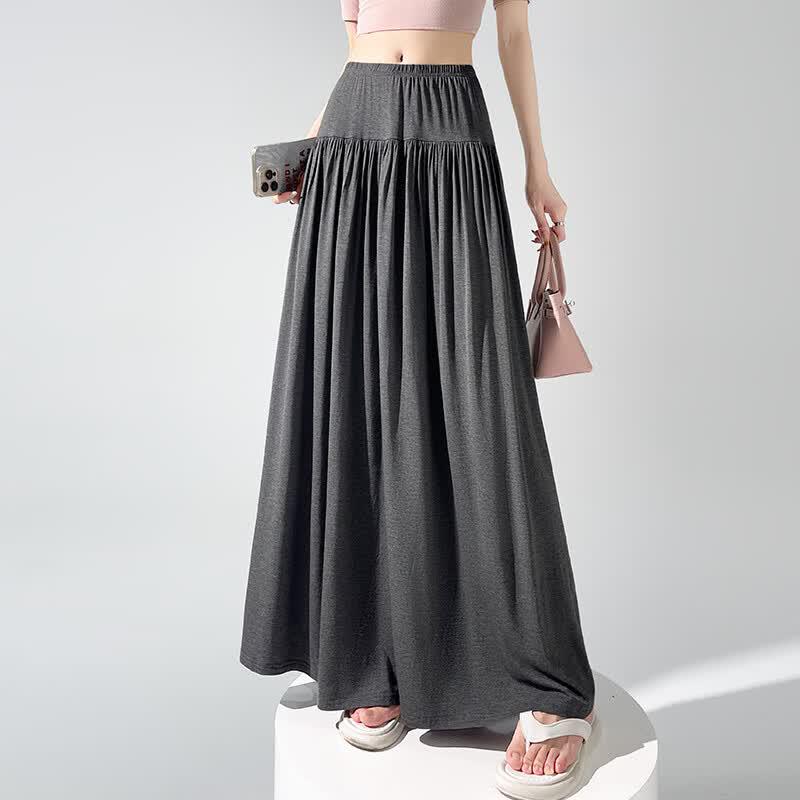 La Chapelle Slim-Fit Pleated A-Line Half Skirt M темно-серого