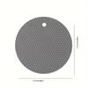 4 silicone thermal insulation mats, heat-resistant silicone pot mats, round silicone placemats, countertop protection