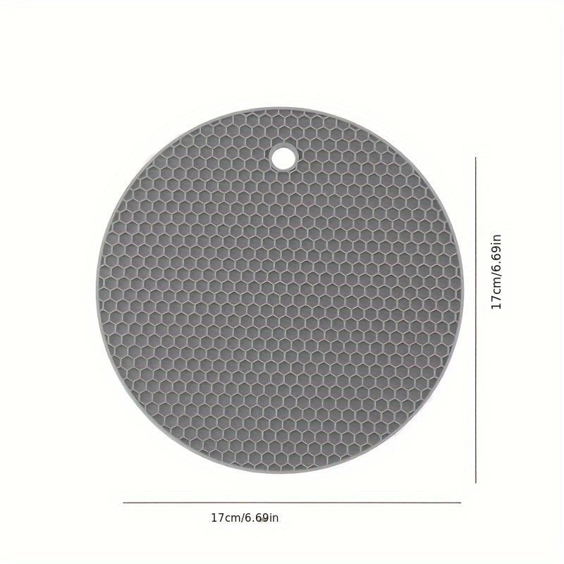 4 silicone thermal insulation mats, heat-resistant silicone pot mats, round silicone placemats, countertop protection