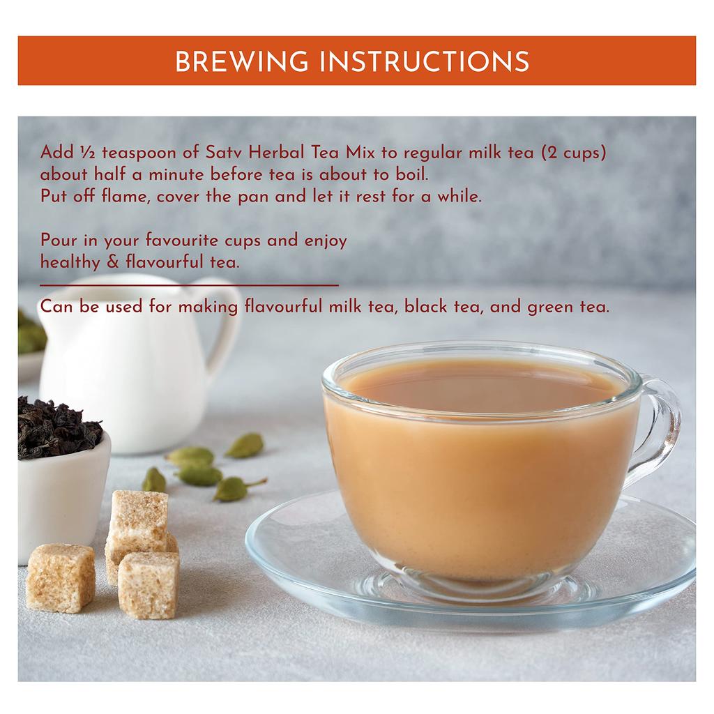 Satv Niramaya Herbal Tea Masala I For Aromatic & Flavourful Tea I 16 Herbs I Boost Immunity, Helps in Relaxation, Improve Digestion. Detoxif
