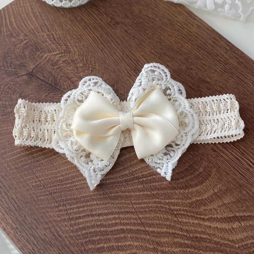 Baby Lace Headband - No-Pull Princess Bow for Girls