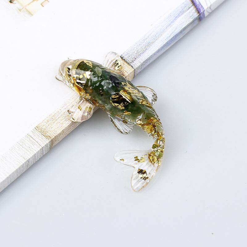 

Натуральный хрустальный гравий фигурки рыб миниатюрная причудливая статуэтка и скульптура карпа декоративное украшение подарки воздушный сад домашний декор